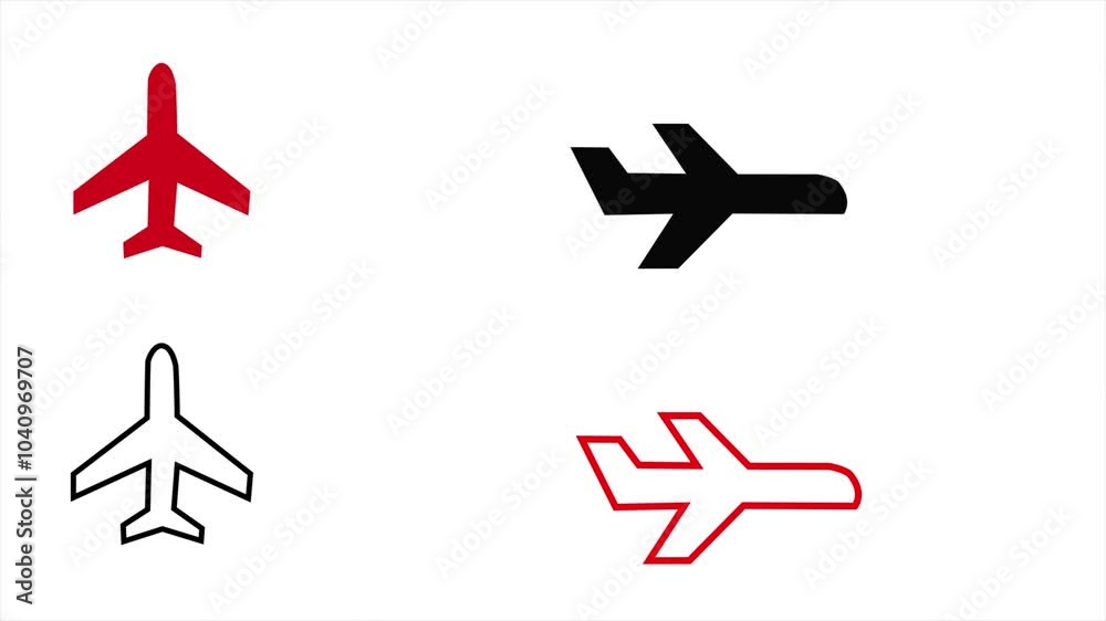 Aeroplane mode icon set design in trendy style, premium vector. Aeroplane mode icon set design in trendy style, premium vector.