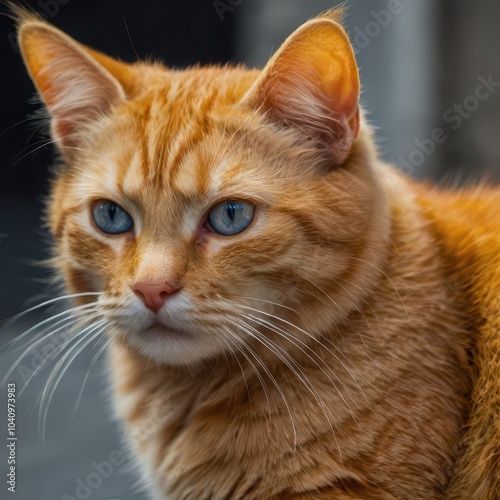 portrait of a cat with a eyes