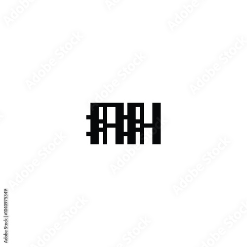 AH monogram logo design letter text name symbol monochrome logotype alphabet character simple logo