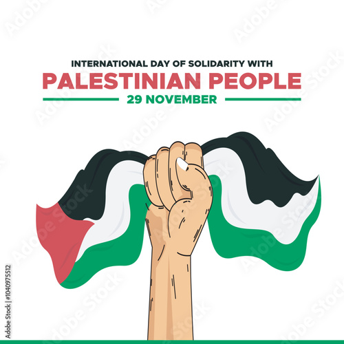 International Day of Solidarity with the Palestinian People Vector Illustration on 29 November. international day of solidarity with Palestinian people. Palestine will be free concept design. 