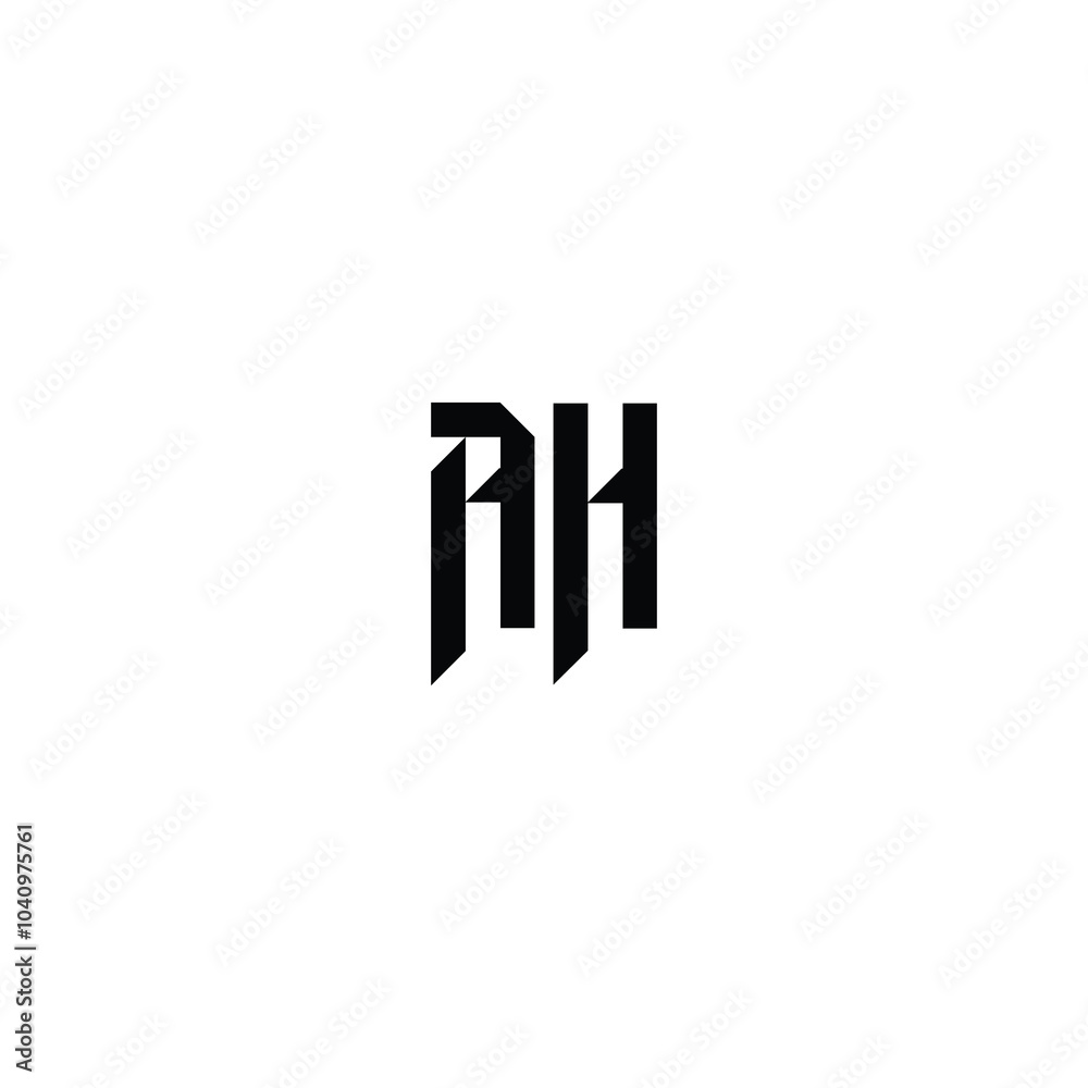 AH monogram logo design letter text name symbol monochrome logotype alphabet character simple logo AH monogram logo design letter text name symbol monochrome logotype alphabet character simple logo