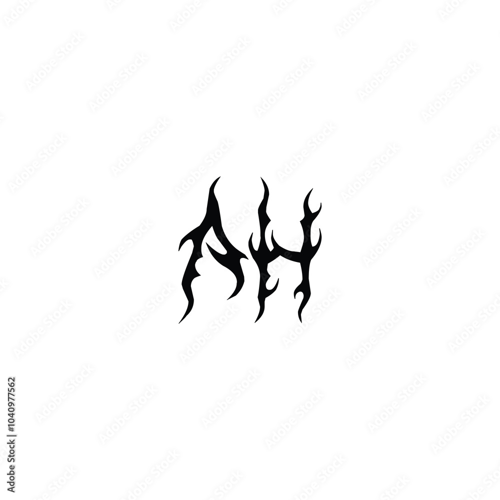 AH monogram logo design letter text name symbol monochrome logotype alphabet character simple logo AH monogram logo design letter text name symbol monochrome logotype alphabet character simple logo