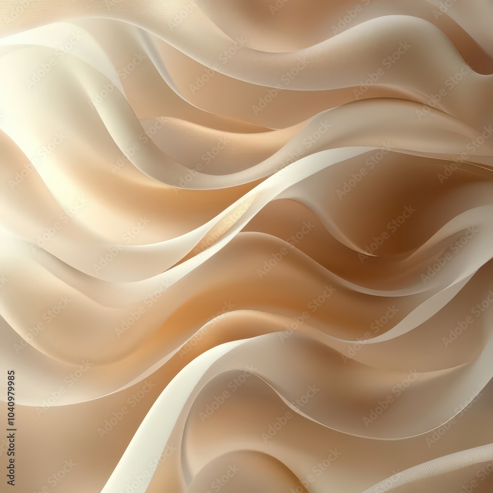 Obraz premium Soft Beige Fabric Waves