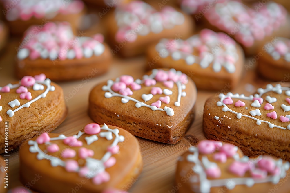A table topped with lots of cookies covered in icing A table topped with lots of cookies covered in icing