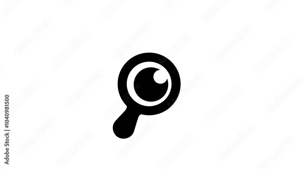 Magnifying glass search icon animation. 4K. Motion graphic design. Magnifying glass search icon animation. 4K. Motion graphic design.