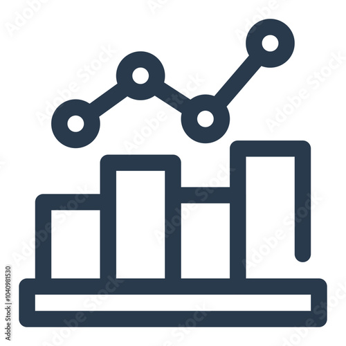 Upward Bar Chart with Line Graph