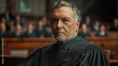 Portrait of a Judge in a Courtroom