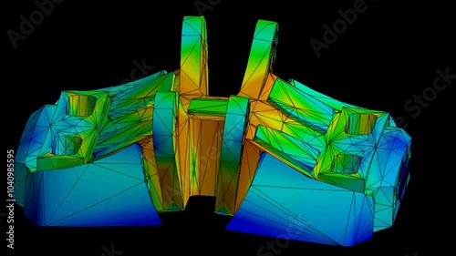 Mechanic simulation engineering - Stress and breakpoint analysis of Robot under force and moment conditions photo