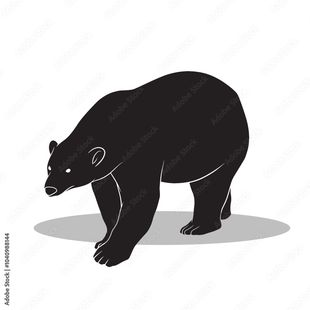 Fototapeta premium Bear silhouette illustration Design Bear silhouette icon