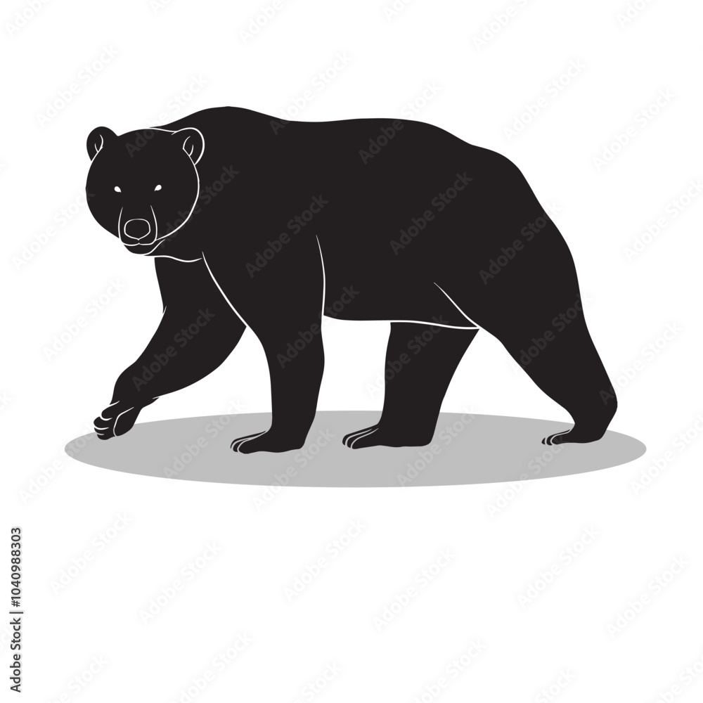 Fototapeta premium Bear silhouette illustration Design Bear silhouette icon