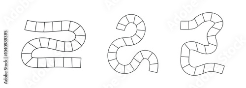 Simple Board Game Path Template for Worksheet