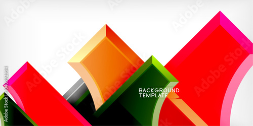 Square, arrow shapes with round elements Vector Illustration For Wallpaper, Banner, Background, Card, Book Illustration, landing page