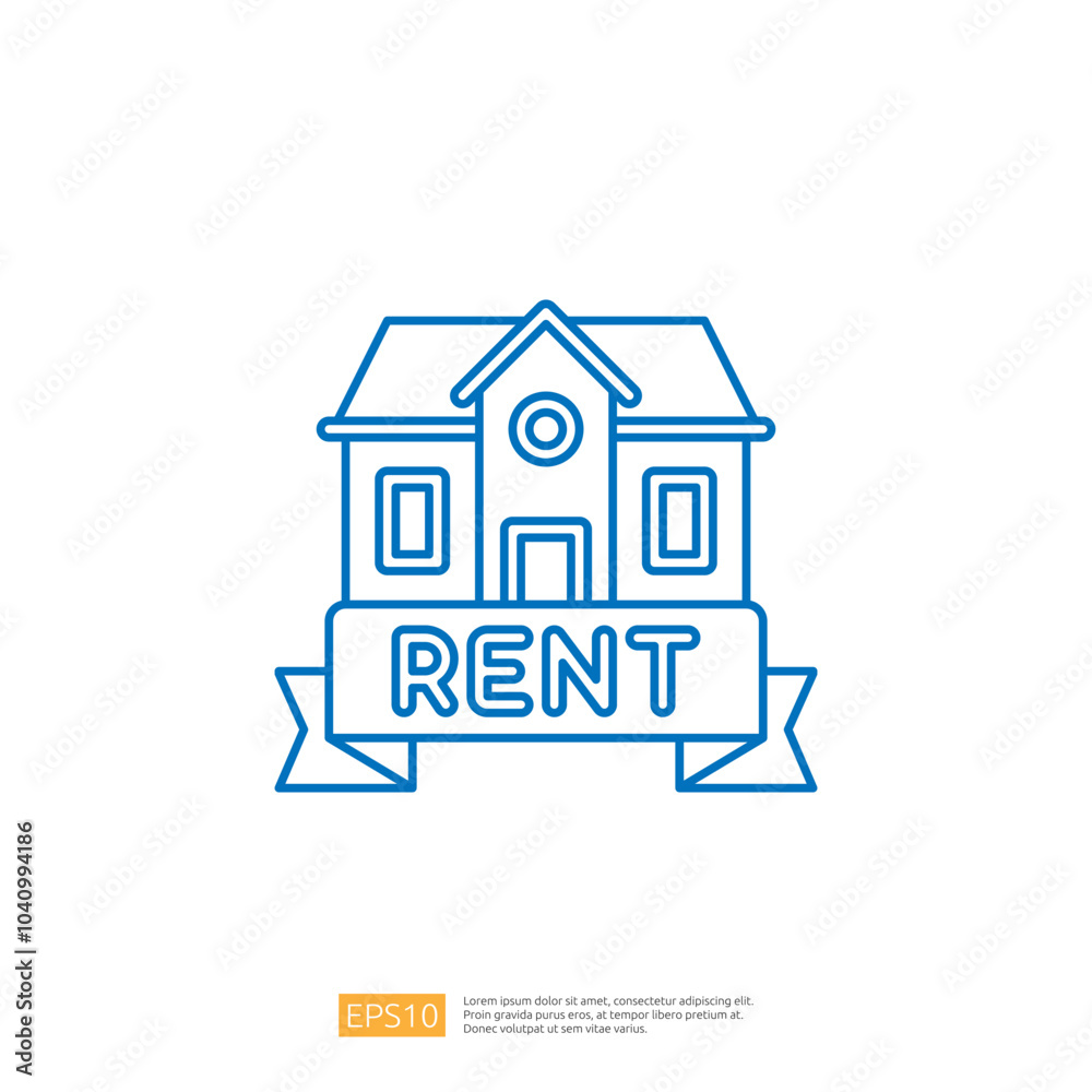 The image features a simple blue outline of a house with a banner that reads The image features a simple blue outline of a house with a banner that reads
