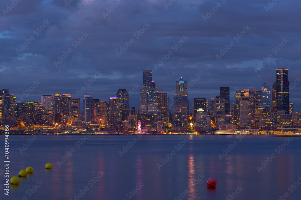 Fototapeta premium Seattle Skyline at Night