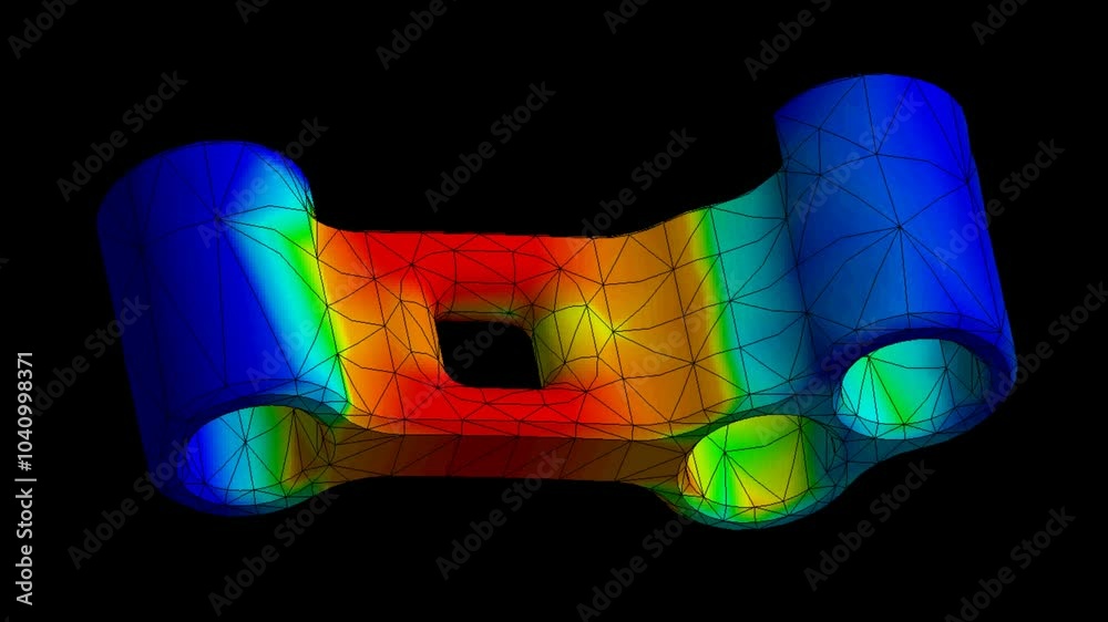 Mechanic simulation engineering - Stress and breakpoint analysis of Mechanical support under force and moment conditions
