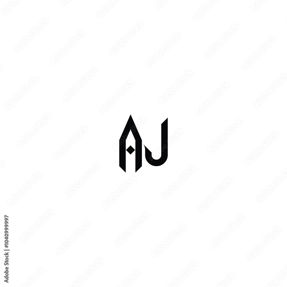 AJ monogram logo design letter text name symbol monochrome logotype alphabet character simple logo AJ monogram logo design letter text name symbol monochrome logotype alphabet character simple logo