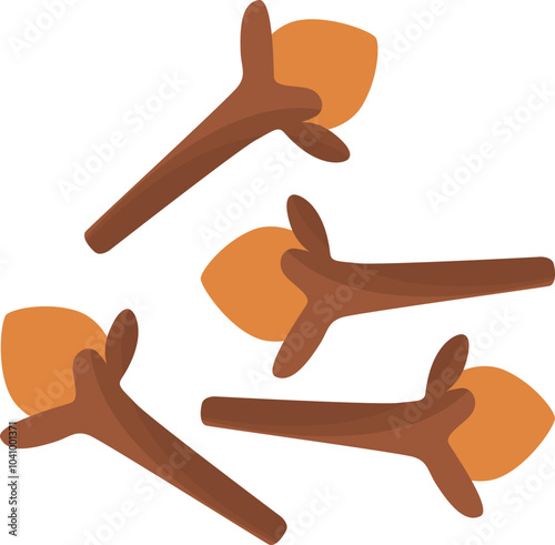Illustration of Indian dried Clove Spices
