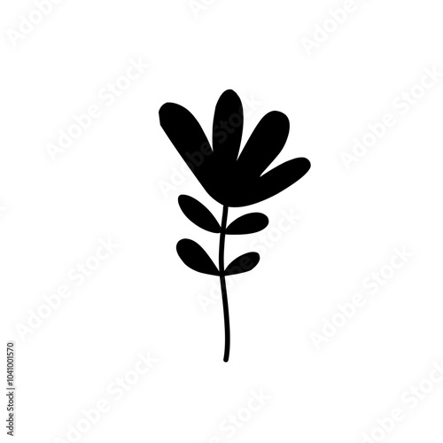 flower silhouette icon