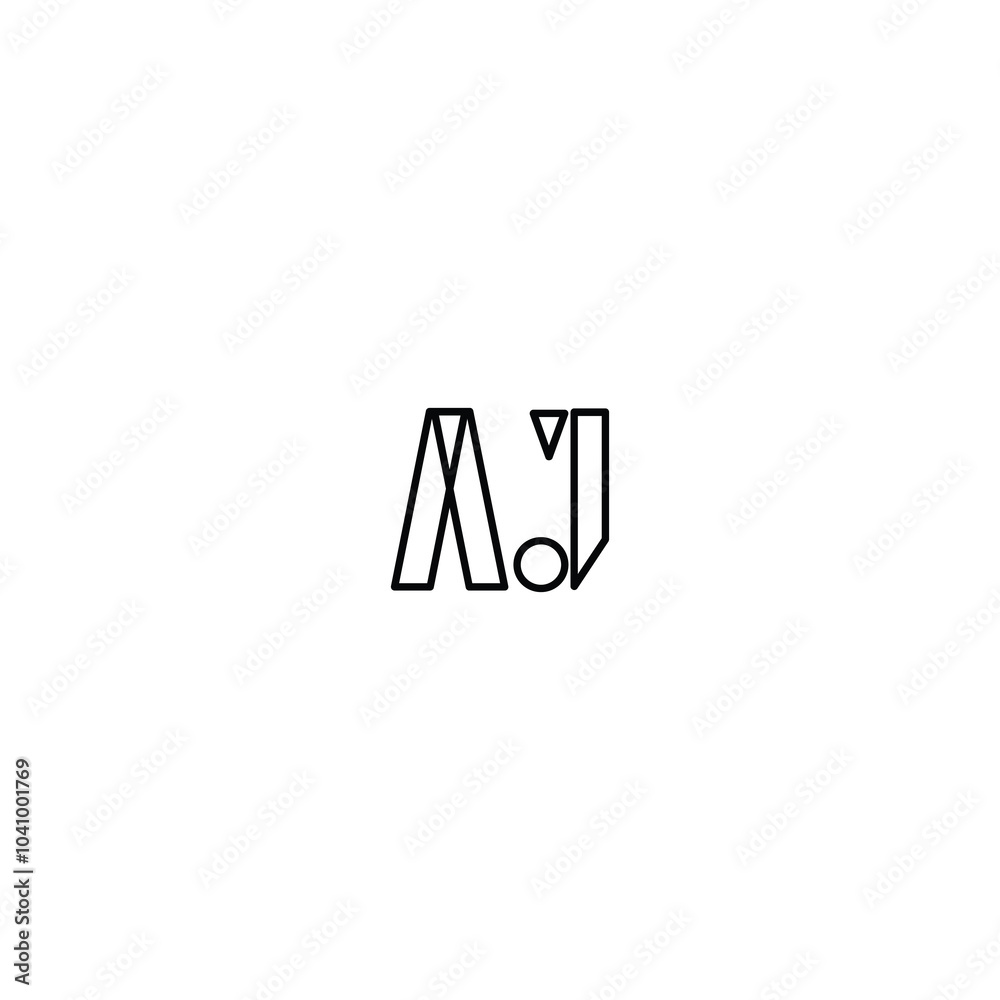 AJ monogram logo design letter text name symbol monochrome logotype alphabet character simple logo AJ monogram logo design letter text name symbol monochrome logotype alphabet character simple logo