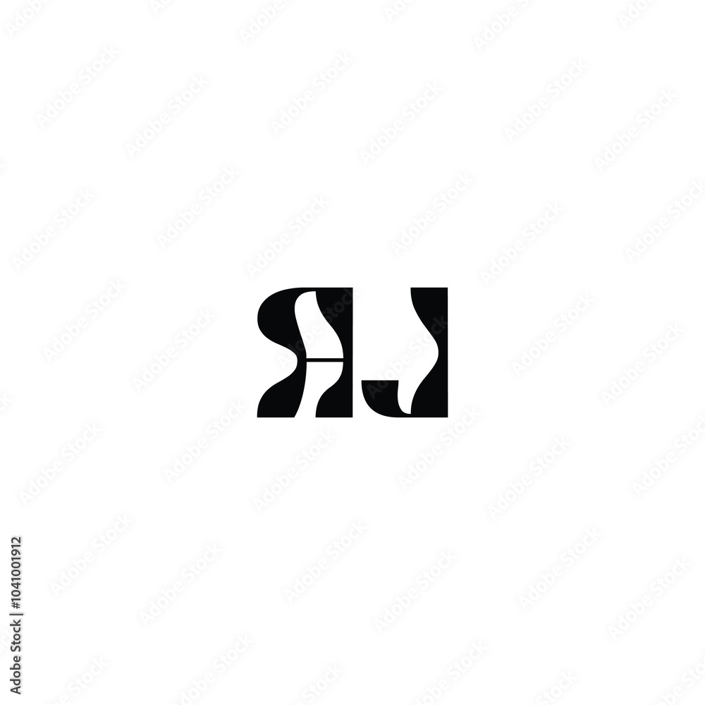 AJ monogram logo design letter text name symbol monochrome logotype alphabet character simple logo AJ monogram logo design letter text name symbol monochrome logotype alphabet character simple logo
