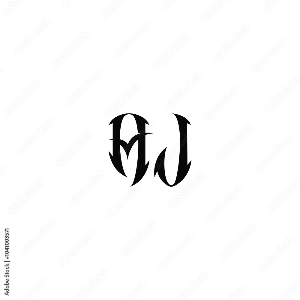 AJ monogram logo design letter text name symbol monochrome logotype alphabet character simple logo AJ monogram logo design letter text name symbol monochrome logotype alphabet character simple logo