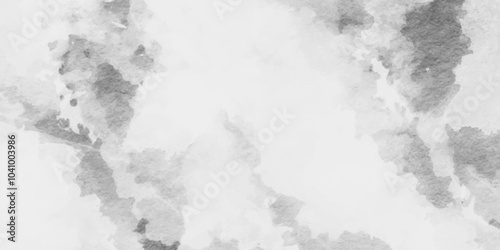 Abstract white clouds background with black and white smoke,Vector illustration for cards, flyer, poster and cover design,Luxurious watercolor textures on white paper background,