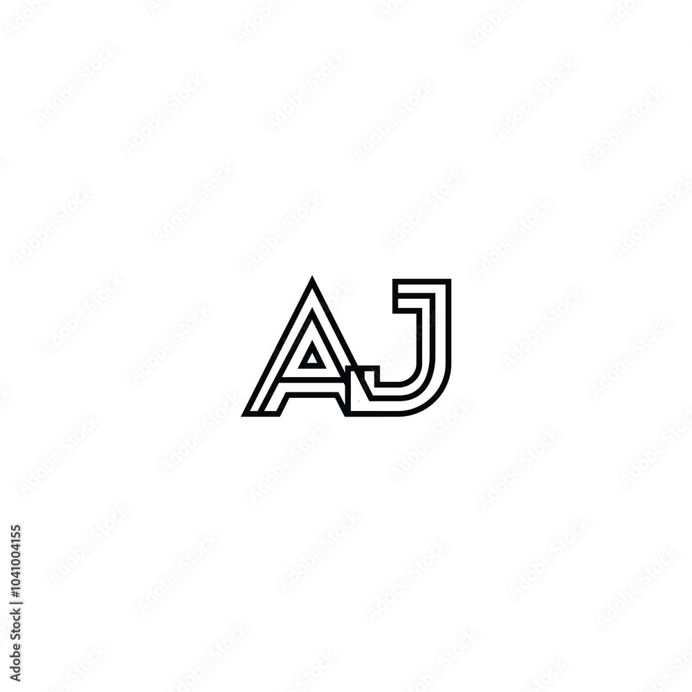 AJ monogram logo design letter text name symbol monochrome logotype alphabet character simple logo AJ monogram logo design letter text name symbol monochrome logotype alphabet character simple logo