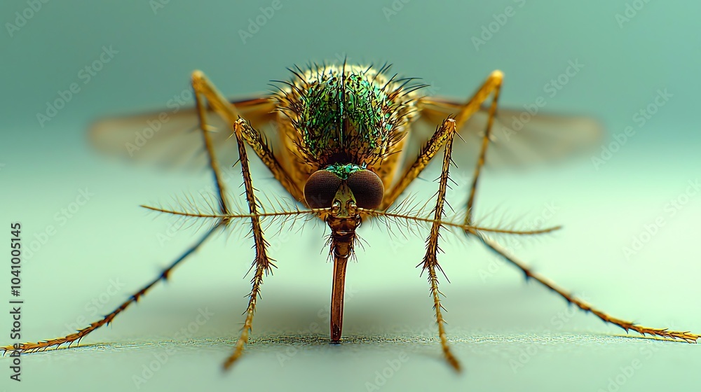 Fototapeta premium Close Encounter: Aedes Mosquito Macro Shot 