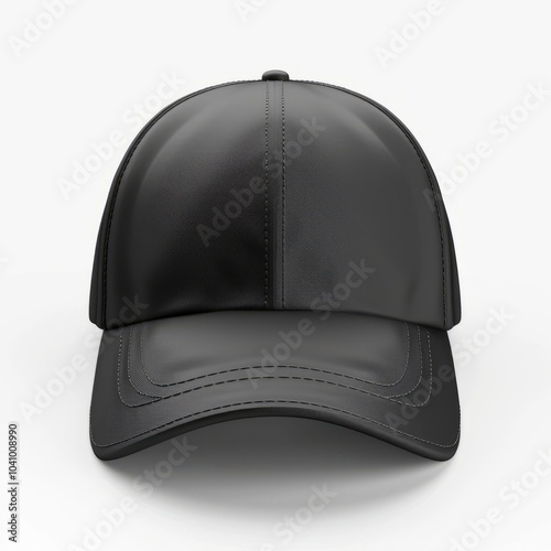 front Black baseball cap Mockup baseball cap isolated 