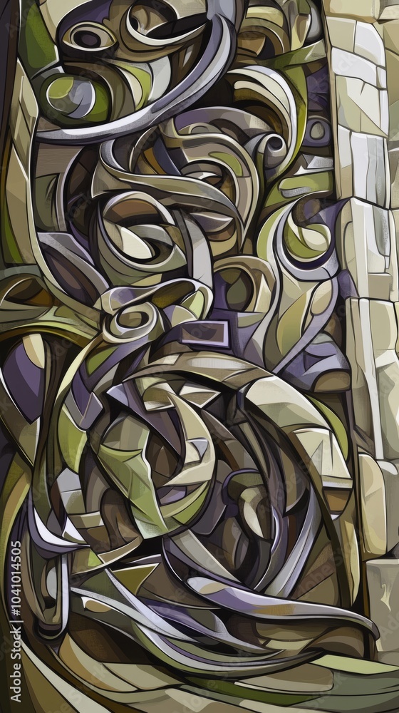 Abstract pattern with swirling shapes and colors. Abstract pattern with swirling shapes and colors.