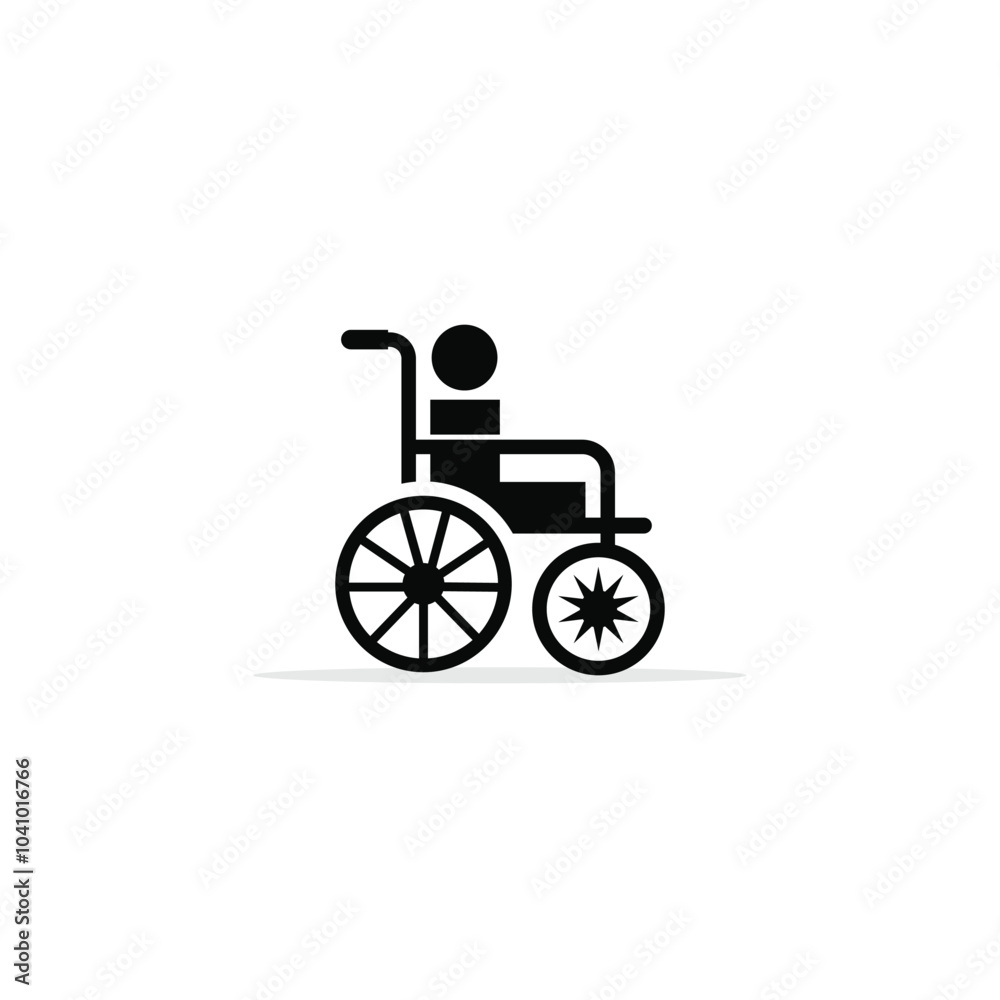Fototapeta premium Wheelchair icon vector illustration 