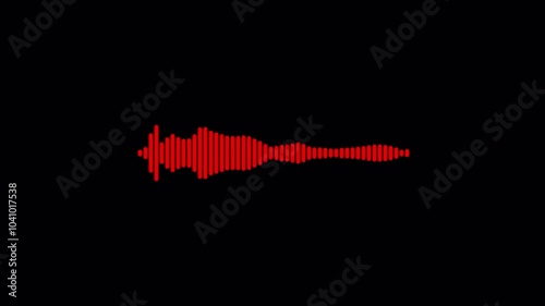 60 seconds Audio waveform spectrum animation with transparent background,4k animated  digital audio spectrum background video
 photo