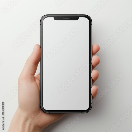 hand holding modern smatphone mockup