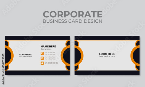 Clean and modern corporate layout business card design template