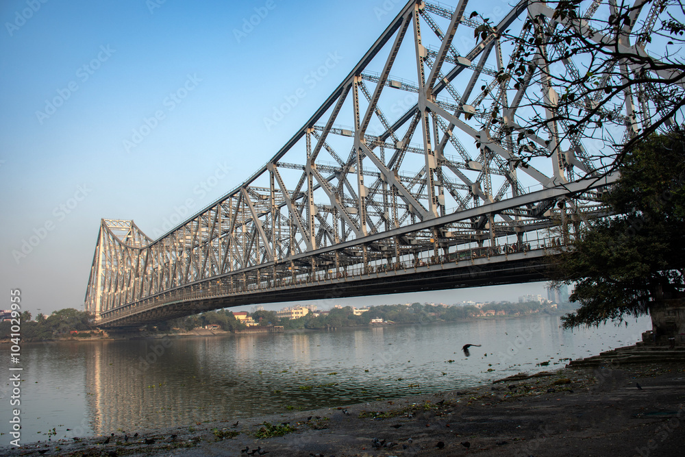 Iconic Howrah Bridge in Kolkata