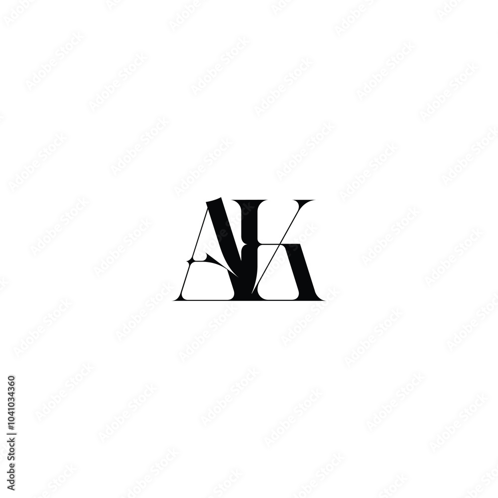 AK monogram logo design letter text name symbol monochrome logotype alphabet character simple logo AK monogram logo design letter text name symbol monochrome logotype alphabet character simple logo