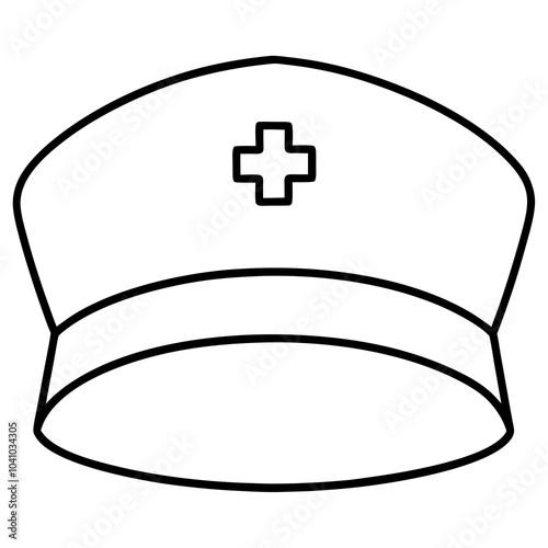 nurse hat line art
