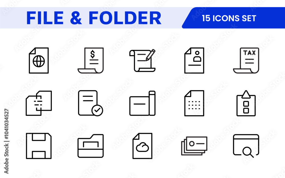 Document Management Icon Set. Streamlined icons for organizing, storing, and sharing files, perfect for productivity apps, cloud storage, and business workflows. Document Management Icon Set. Streamlined icons for organizing, storing, and sharing files, perfect for productivity apps, cloud storage, and business workflows.