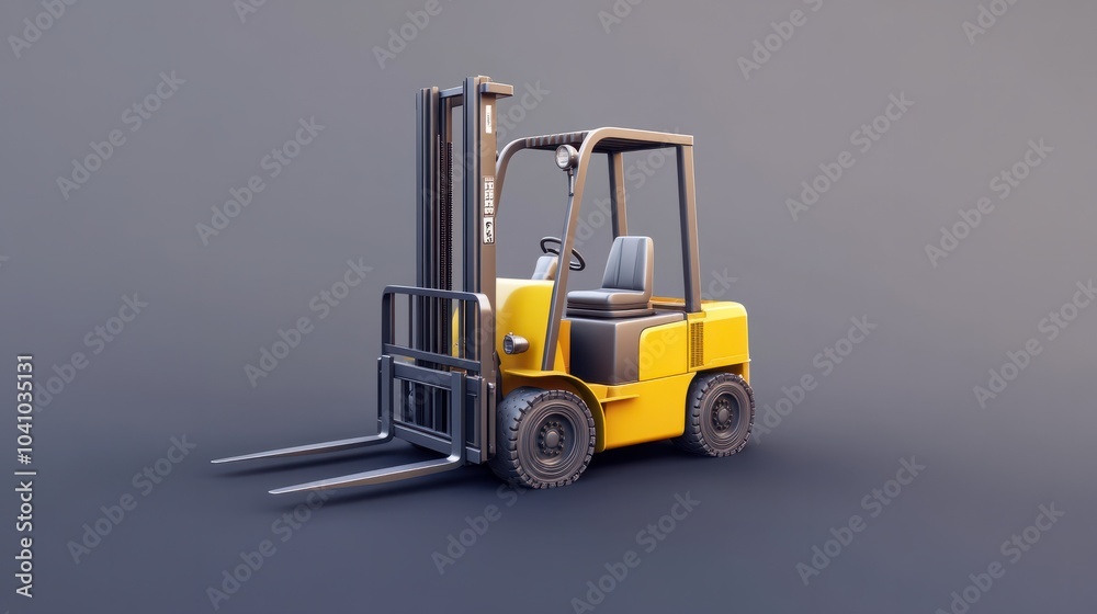 Forklift loader. Pallet stacker truck equipment at warehouse Forklift loader. Pallet stacker truck equipment at warehouse