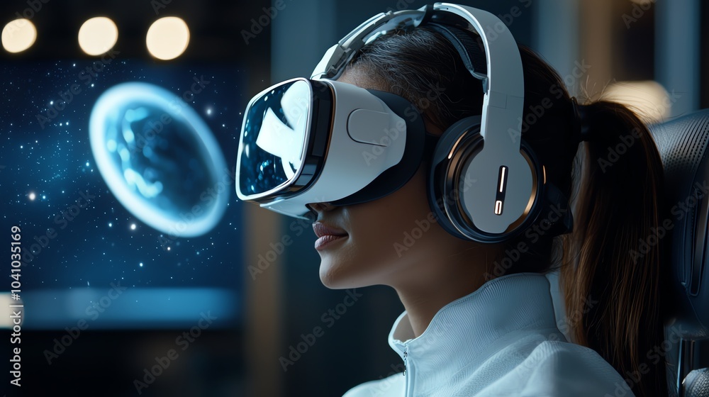 VR astronomy tour showcasing planets and galaxies with educational narration VR astronomy tour showcasing planets and galaxies with educational narration