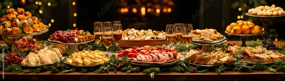Elegant Holiday Office Party Table Setup Elegant Holiday Office Party Table Setup