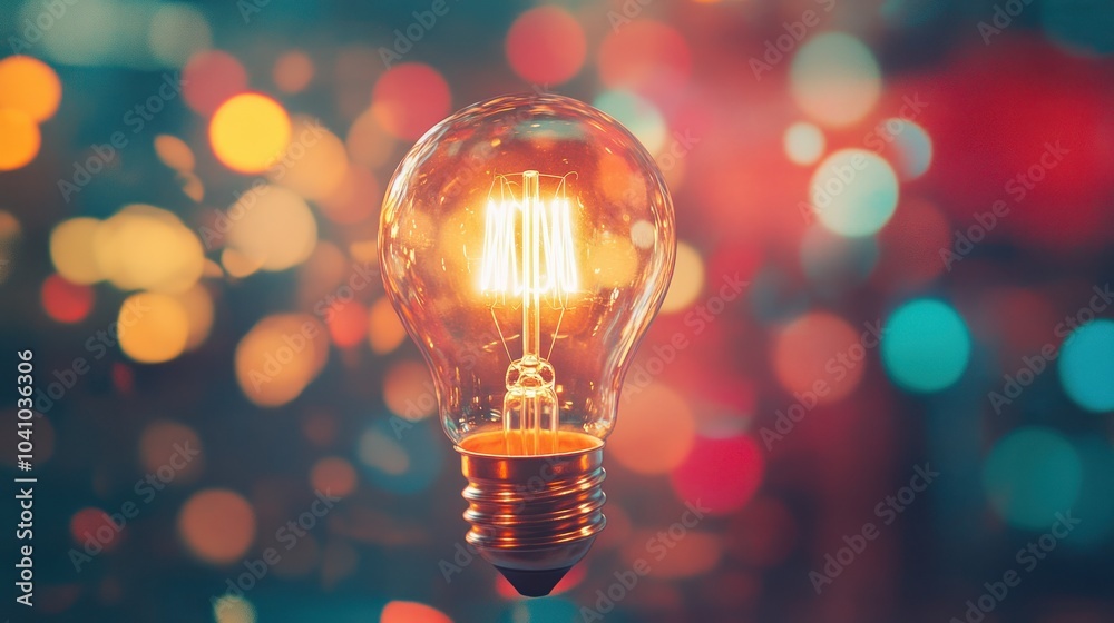 Illuminating Idea with Bokeh Background