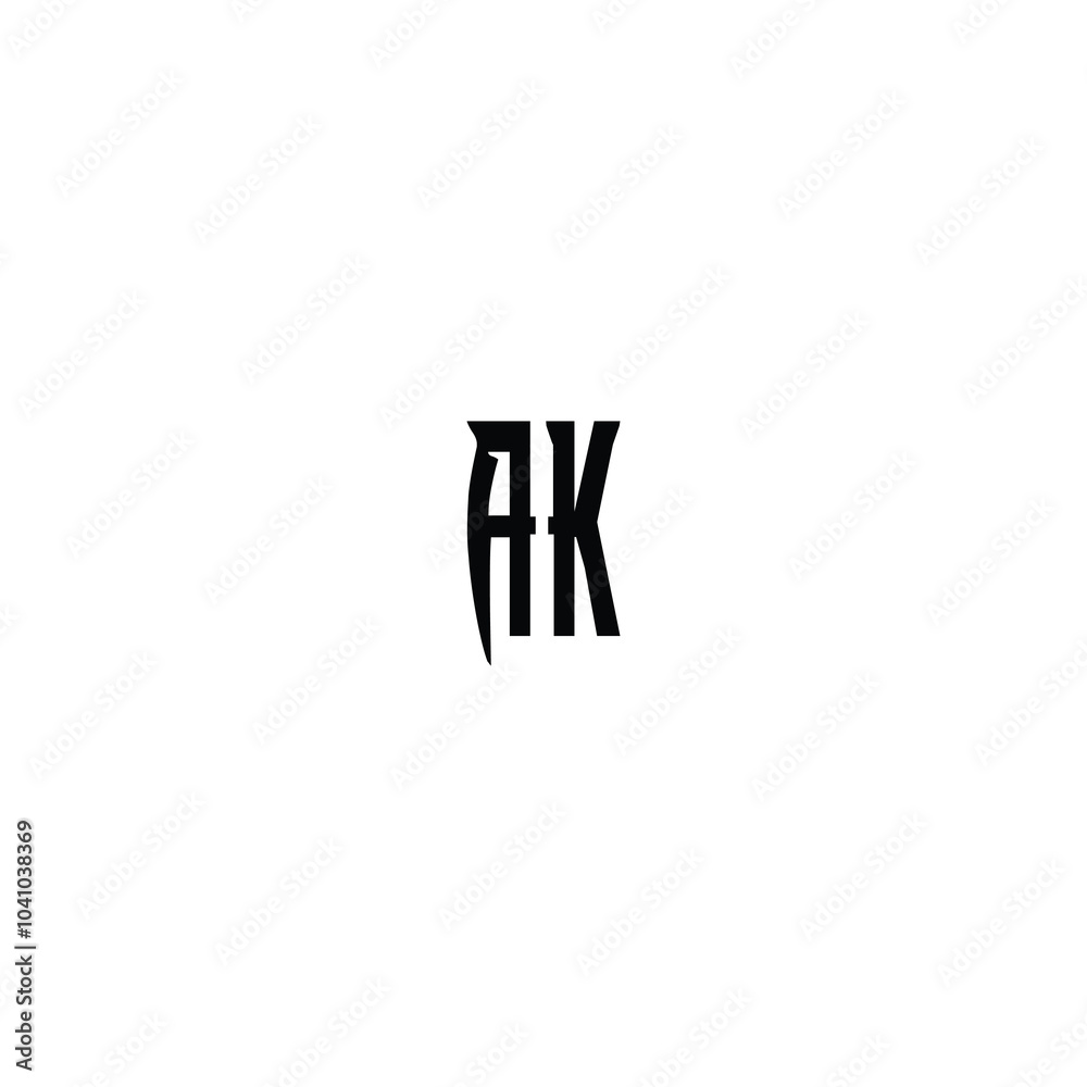AK monogram logo design letter text name symbol monochrome logotype alphabet character simple logo AK monogram logo design letter text name symbol monochrome logotype alphabet character simple logo