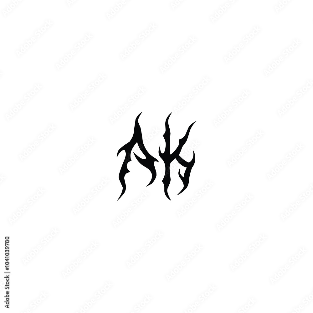 AK monogram logo design letter text name symbol monochrome logotype alphabet character simple logo AK monogram logo design letter text name symbol monochrome logotype alphabet character simple logo