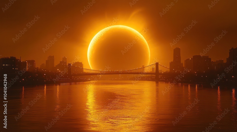 Fototapeta premium Stream a solar eclipse live, with expert commentary and multiple viewing angles