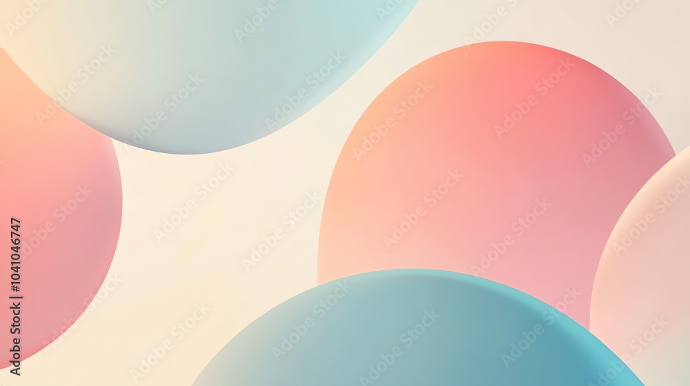 custom made wallpaper toronto digitalColorful abstract shapes, soft background
