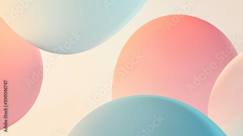 Wallpaper Mural Colorful abstract shapes, soft background Torontodigital.ca