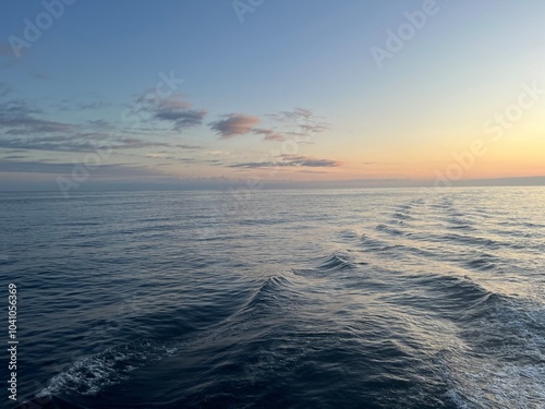 Sunset open ocean