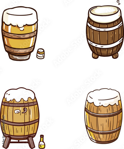 Beer Barrels Illustration