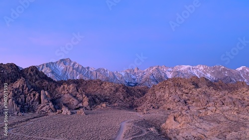 snow covered mountains